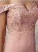 Junior Pretty Blush Pink Lace Off Shoulder Sweet Heart Mermaid Floor-Length Bridesmaid Dresses, WG55