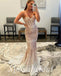 Sexy Gradient Sequin Sweetheart Sleeveless Mermaid Long Prom Dresses, PD3608