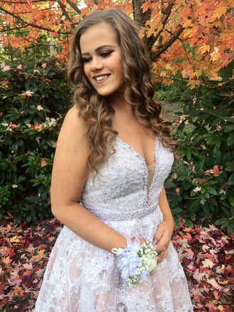 Short Lace A-Line HIght Quality Custom Cheap Homecoming Dresses wtih beads , BD0221