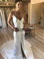 Spaghetti Straps V-Neck Simple Cheap Wedding Dresses WD0524