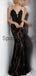 Spaghetti Straps Mermaid Affordable Long Black Lace Elegant Modest Prom Dresses PD1909