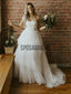 Strapless A-line Simple Unique Beach Wedding Dresses WD0527