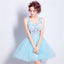 Custom Popular Fashion Homecoming Dress, Short V Neck Pretty Lace Up Back Prom Dress , PD0349