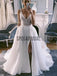 V-Neck Sparkly Sequin Vintage Long Wedding Dresses WD0532