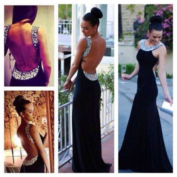 Mermaid Open Back Sexy Fashion Pretty Evening Long Prom Dresses Online, PD0139