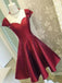 Sexy Backless Cap Sleeves Short Red Homecoming Dresses Online, CM539