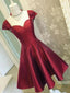 Sexy Backless Cap Sleeves Short Red Homecoming Dresses Online, CM539