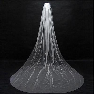 Simple Delicate Tulle Long Wedding Veil For Wedding Party ,WV0125