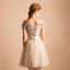 New Short Prom Dress, Off shoulder lace Appliques Tulle Charming Homecoming Dresses , BD0212