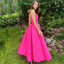 Fuchsia Strapless Sexy Sweetheart Hollow A-line Tea-length Prom Dress, PD3379