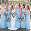 Sweetheart Mermaid Baby Blue, Light Blue Strapless Sexy Cheap Bridesmaid Dress, BD3043