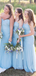 Sweetheart Mermaid Baby Blue, Light Blue Strapless Sexy Cheap Bridesmaid Dress, BD3043