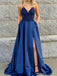 Sparkling Sweetheart Halter Lace Back Up Side Slit Sequins Long Prom Dress, PD3041